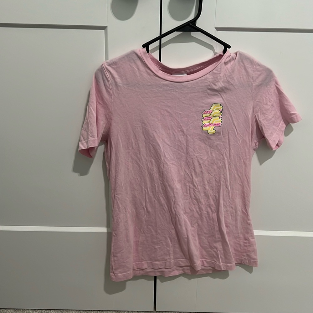 small pink women’s santa cruz shirt